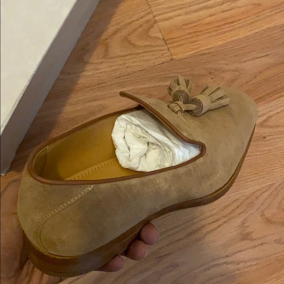Foxley Cacao Suede Tasselled Slippers main image 5